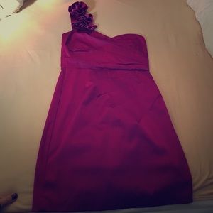Woman's fuscia dress